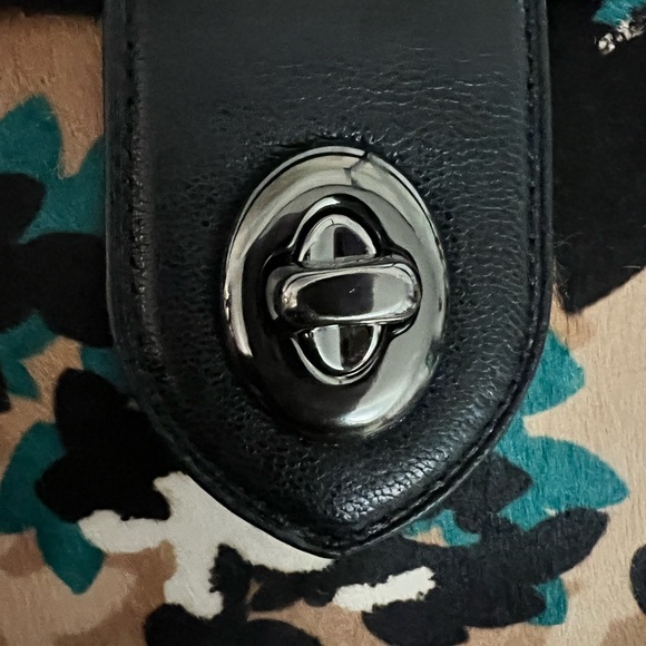 Coach Page Calf Hair Painted Leaf/Walnut Crossbody - Picture 11 of 13